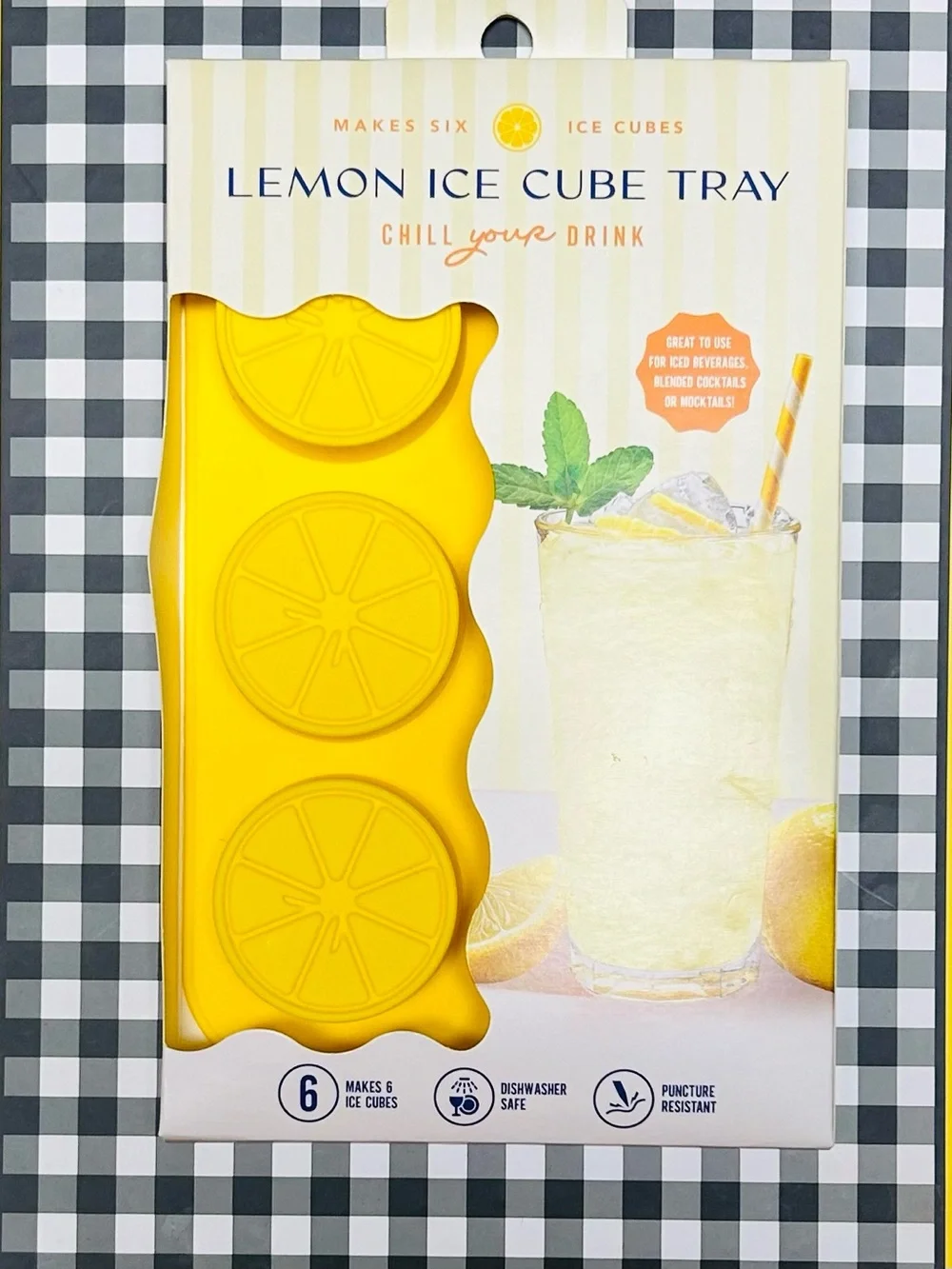 Lemon Ice Cube Tray - Yellow Silicone Citrus Mold